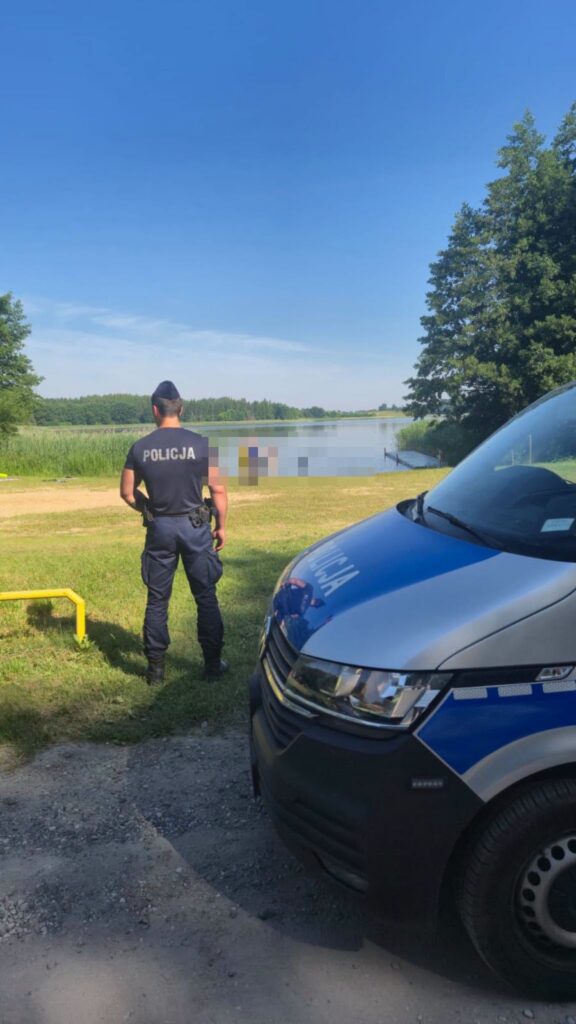 Jezioro Sowica w gminie Prabuty i apel policji o bezpieczeństwo nad wodą