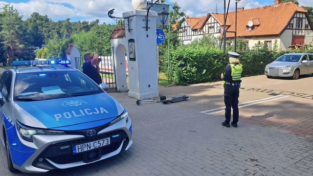Hulajnoga elektryczna – dwa zdarzenia drogowe w Miłosnej i Ryjewie w powiecie kwidzyńskim