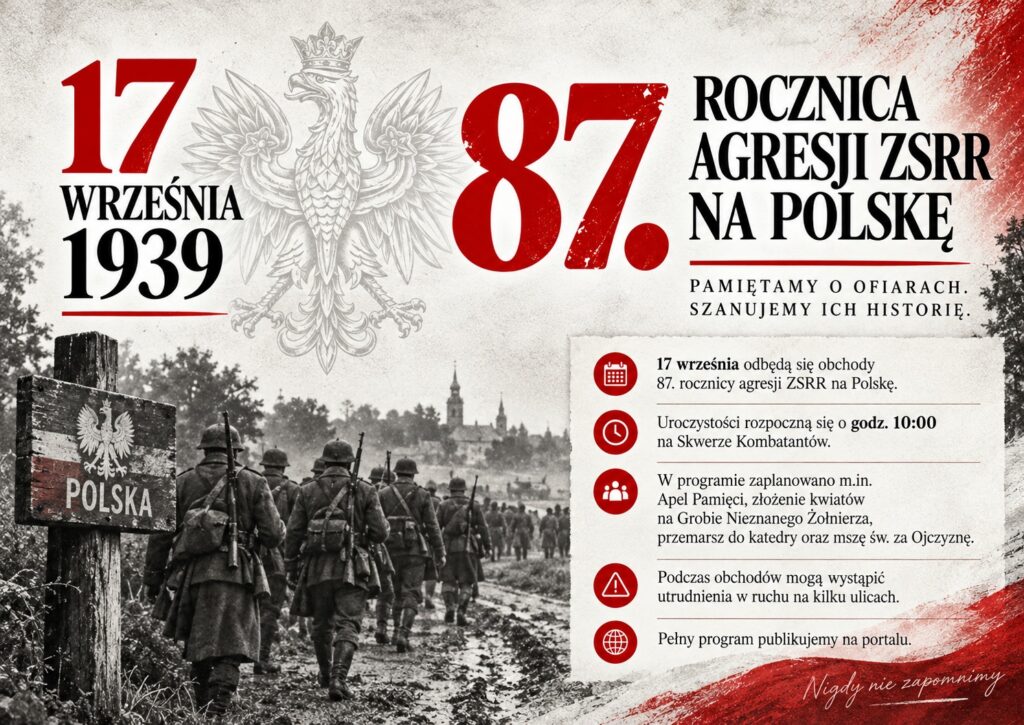 Obchody 87. rocznicy agresji ZSRR na Polskę 17 września 2026 roku