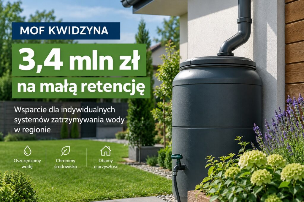 Mała retencja w MOF Kwidzyna – 3,4 mln zł na projekt