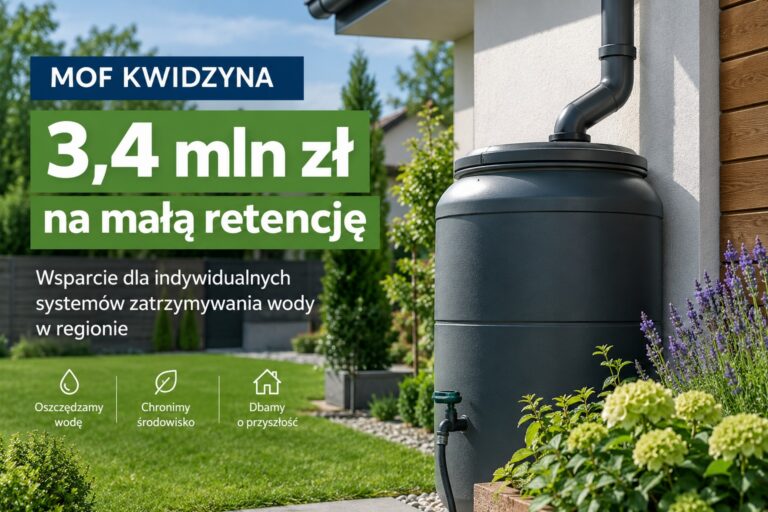 Mała retencja w MOF Kwidzyna – 3,4 mln zł na projekt