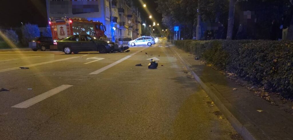 Wypadek na skrzyżowaniu ulic Kościuszki i Konopnickiej w Kwidzynie