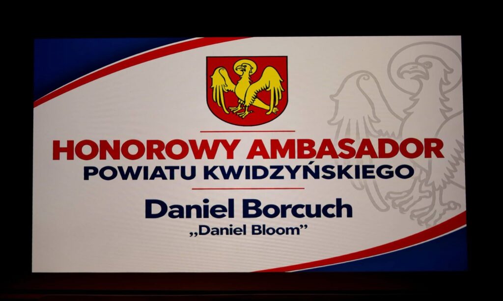 Daniel Bloom Honorowym Ambasadorem Powiatu Kwidzyńskiego
